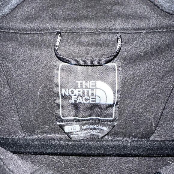 The North Face Mens Size Lg Black Softshell Full Zip Jacket Wind Water Resistant - Picture 3 of 9